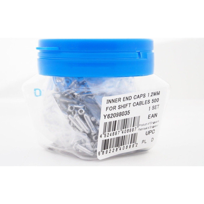 Концевик троса переключения SHIMANO, 1,1/1,2 мм, 500 штук, Y62098035